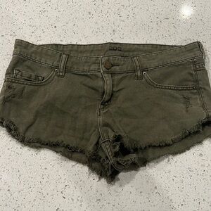 BDG Olive Green Jean Low rise Shorts